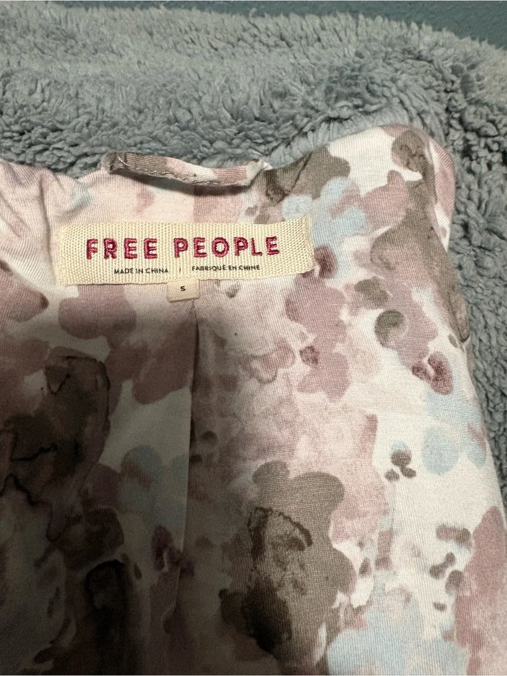 Free People Tessa Teddy Coat – Gray – Size Small – Like New